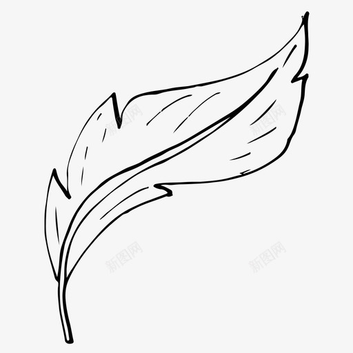 羽毛鸟手绘图标svg_新图网 https://ixintu.com 手绘 笔 粗略的图标 羽毛 羽毛笔 鸟