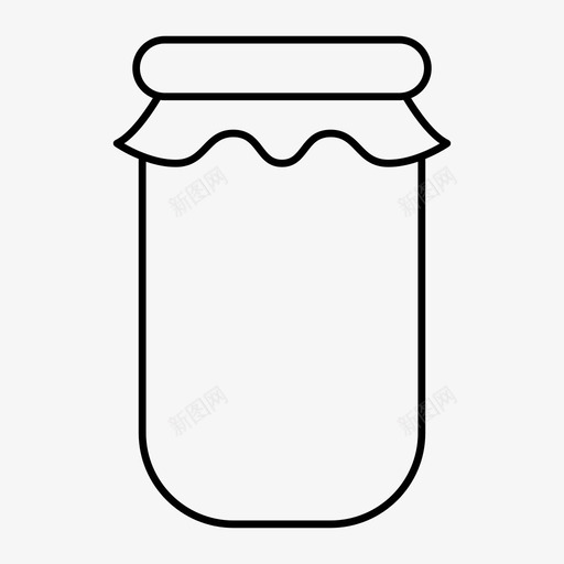 蜂蜜罐食品厨房用具图标svg_新图网 https://ixintu.com 厨房用具 甜食 蜂蜜罐 食品