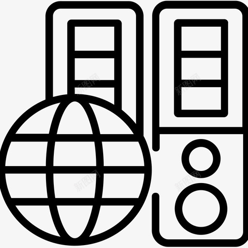 全球档案在线信息物流配送线图标svg_新图网 https://ixintu.com 全球档案 在线信息 物流配送线图标