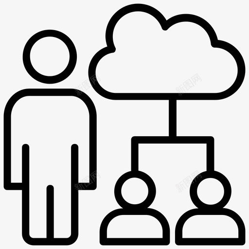 云活动营销团队项目管理图标svg_新图网 https://ixintu.com 云活动 营销团队 项目管理 项目管理行图标