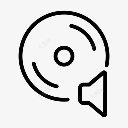 安静音乐专辑cd图标svg_新图网 https://ixintu.com cd 专辑 安静音乐 扬声器 磁盘 音乐和声音