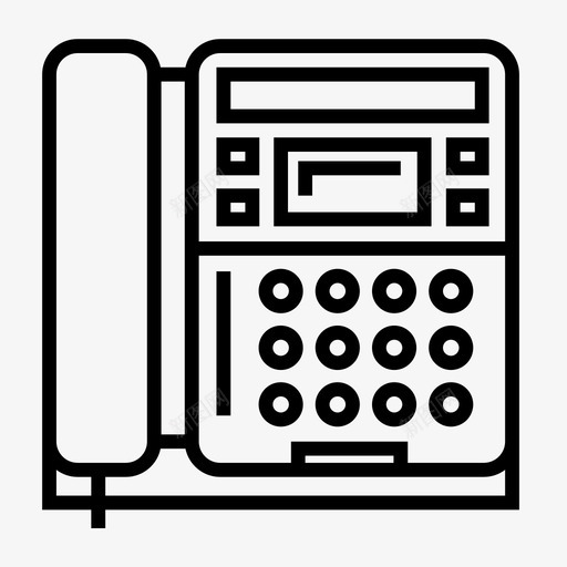 电话固定电话电话机图标svg_新图网 https://ixintu.com 商务2 固定电话 电话 电话机