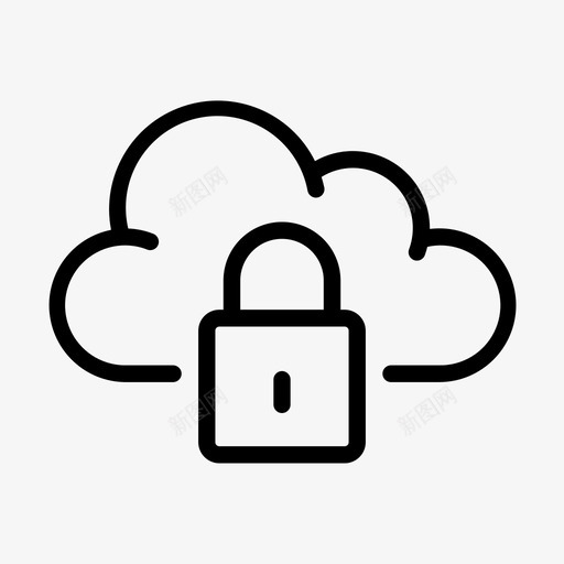 云安全云计算隐私图标svg_新图网 https://ixintu.com 云安全 云计算 隐私