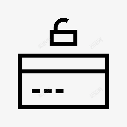 银行卡解锁保护安全图标svg_新图网 https://ixintu.com 保护 安全 安全灯 银行卡解锁