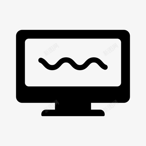 心率心跳心率监视器图标svg_新图网 https://ixintu.com 医疗 医疗线性图标集 心率 心率监视器 心跳 机器 脉搏