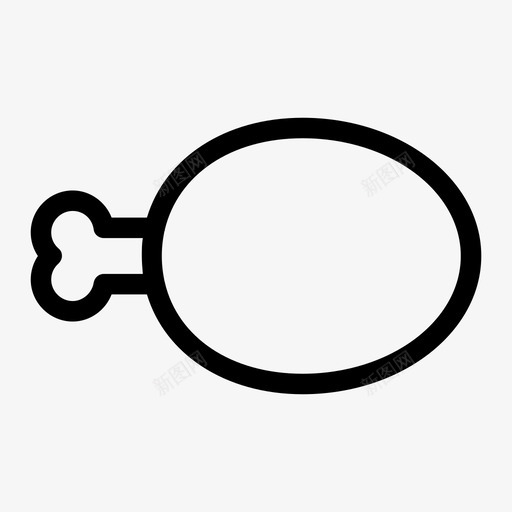鸡大腿肉甜点图标svg_新图网 https://ixintu.com 甜点 肉 鸡大腿