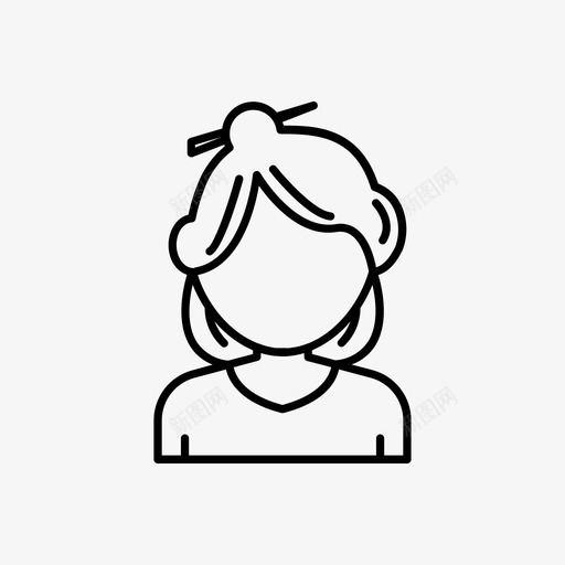 女性账户头像图标svg_新图网 https://ixintu.com 头像 女孩 女性 用户 账户