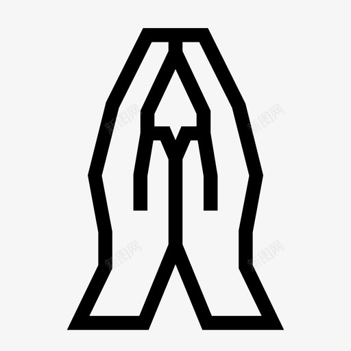 双手祈祷手指祈祷图标svg_新图网 https://ixintu.com 双手祈祷 手指 祈祷