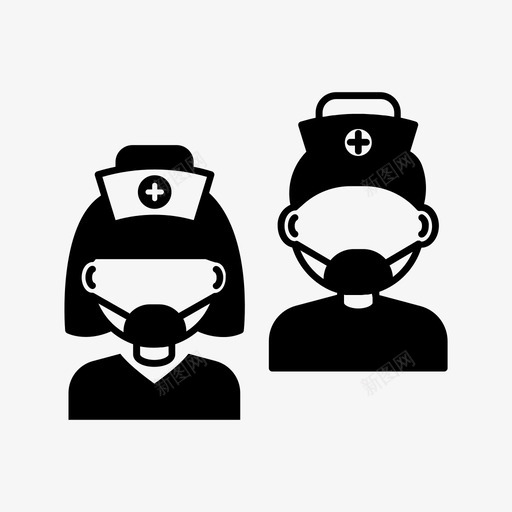 护士医生健康图标svg_新图网 https://ixintu.com 健康 医生 医疗 医院 护士