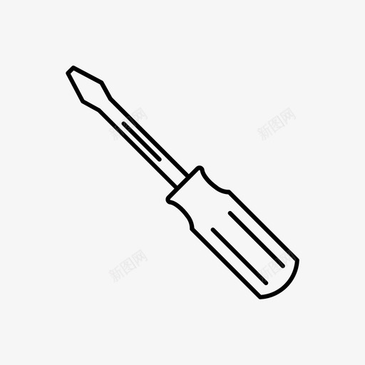 螺丝刀结构设备图标svg_新图网 https://ixintu.com 工具 结构 维修 螺丝刀 设备