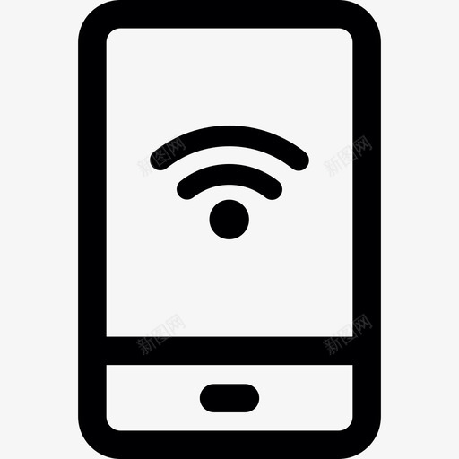 手机Wifi信号网络媒体和技术图标svg_新图网 https://ixintu.com 媒体和技术 手机Wifi信号 网络