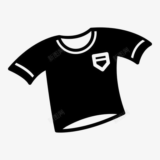 T恤衣服口袋图标svg_新图网 https://ixintu.com T恤 castalco 口袋 衣服