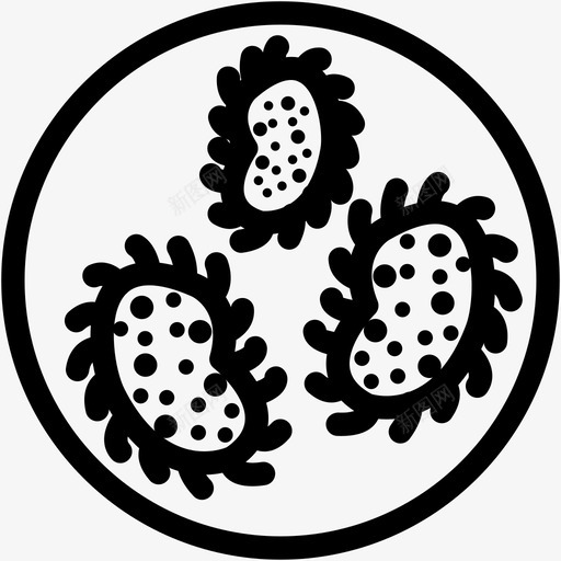 细菌病毒科学医学图标svg_新图网 https://ixintu.com 病毒 科学医学 细菌