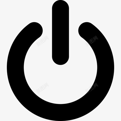 电源按钮形状web应用程序图标svg_新图网 https://ixintu.com web应用程序 形状 电源按钮