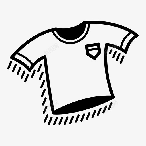T恤衣服口袋图标svg_新图网 https://ixintu.com T恤 castalco 口袋 衣服