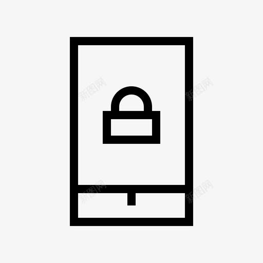 锁定智能手机保护安全图标svg_新图网 https://ixintu.com 保护 安全 安全灯 锁定智能手机