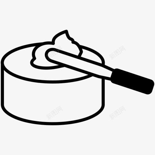 蛋糕装饰烘焙蛋糕抹刀图标svg_新图网 https://ixintu.com 摊铺机 烘焙 烹饪 糖霜 蛋糕抹刀 蛋糕装饰