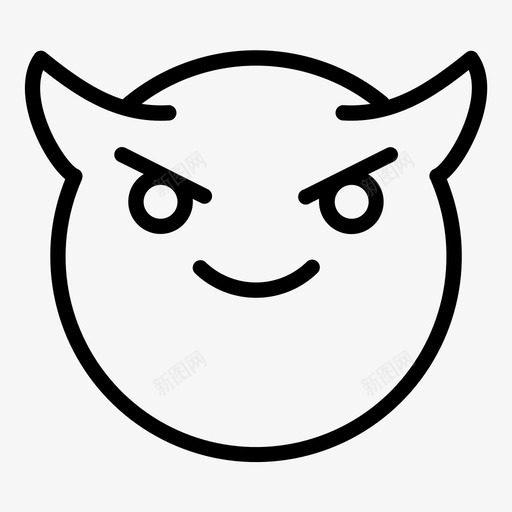 魔鬼快乐表情符号表情符号脸图标svg_新图网 https://ixintu.com 脸 表情符号 表情符号脸 路西法 魔鬼快乐表情符号