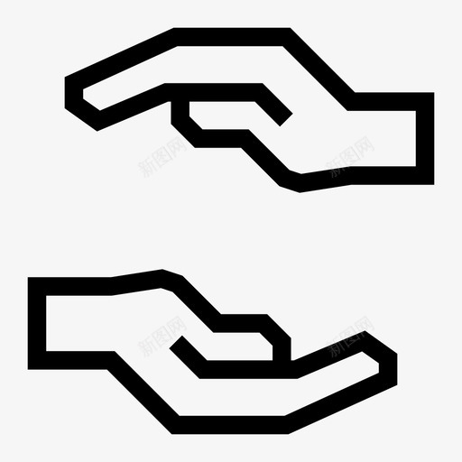 手小心手指图标svg_新图网 https://ixintu.com 小心 手 手指 拿 给