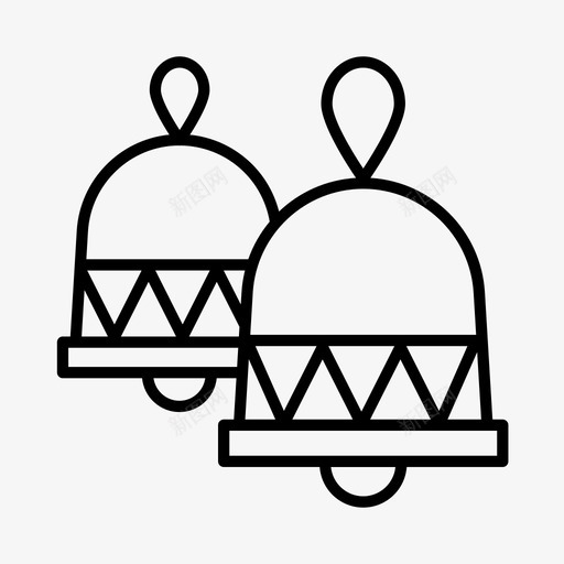 铃铛圣诞节圣诞装饰图标svg_新图网 https://ixintu.com 圣诞节 圣诞装饰 圣诞装饰品 铃铛