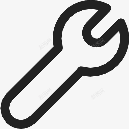 扳手修理设置图标svg_新图网 https://ixintu.com 修理 工具 扳手 设置