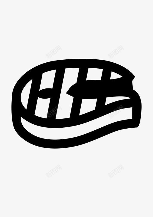 鱼排烧烤肉图标svg_新图网 https://ixintu.com 三文鱼排 新鲜冷冻三文鱼排 烧烤 肉 鱼排