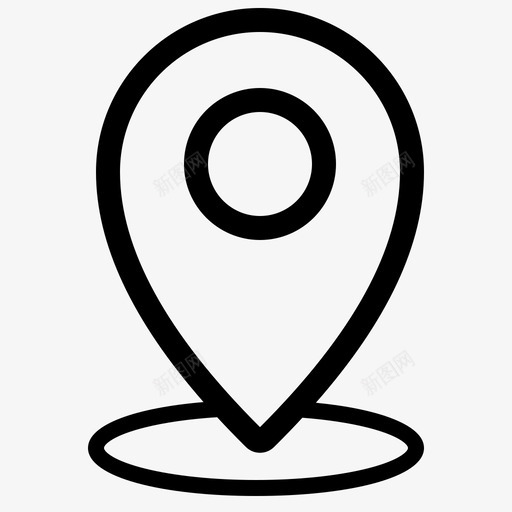 位置定位销定位指针图标svg_新图网 https://ixintu.com 位置 地图销 定位指针 定位标志 定位销 销2
