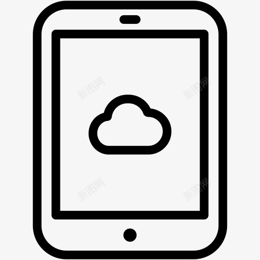 平板电脑云iphone手机图标svg_新图网 https://ixintu.com iphone 平板电脑云 手机 智能手机 移动平板电脑