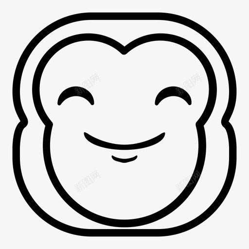 微笑猴子黑猩猩表情符号图标svg_新图网 https://ixintu.com 哈娜表情猴子版 微笑猴子 表情符号 黑猩猩
