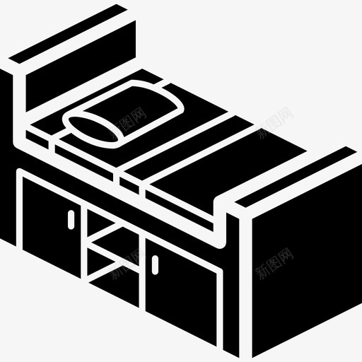 木屋床家具房子图标svg_新图网 https://ixintu.com 家具 房子 木屋床
