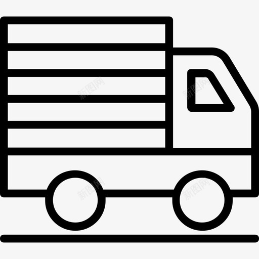 送货车货车皮卡图标svg_新图网 https://ixintu.com 多功能车 物流配送线图标 皮卡 货车 货运车 送货车