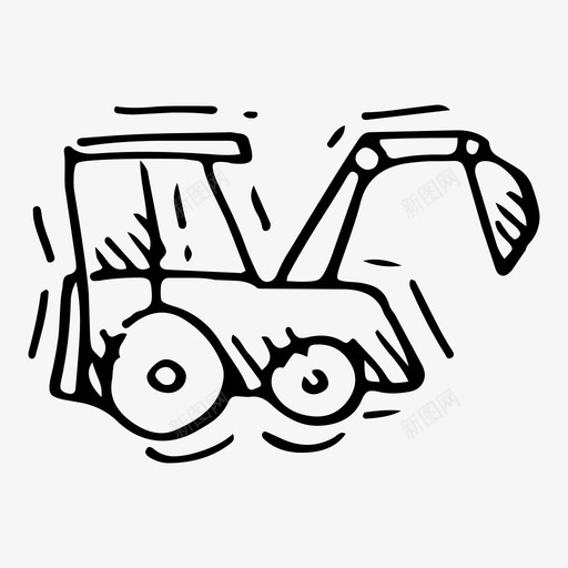 挖掘机汽车运输工具图标svg_新图网 https://ixintu.com 卡车 挖掘机 汽车 涂鸦运输 运输工具