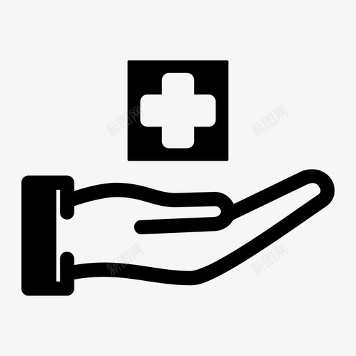 保健手医院图标svg_新图网 https://ixintu.com 保健 医学 医院 手