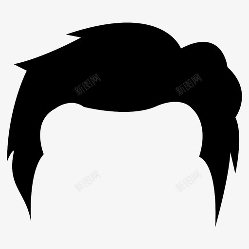男性短发假发图标svg_新图网 https://ixintu.com 假发 男性短发