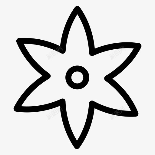 花商业成长图标svg_新图网 https://ixintu.com 商业 成长 美容和水疗线图标第一卷 自然 花