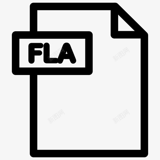 fla文件文件格式大纲图标svg_新图网 https://ixintu.com fla文件 文件格式大纲