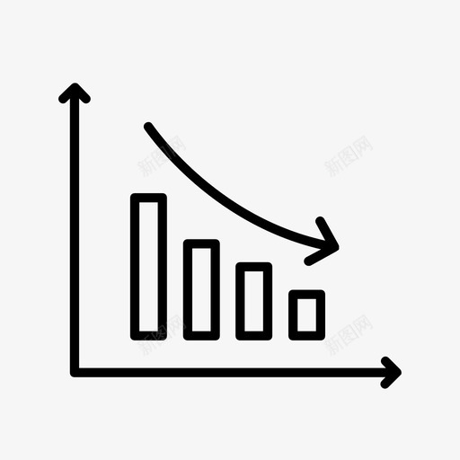 递减图递减向下图标svg_新图网 https://ixintu.com 向下 财务 递减 递减图 销售 销售图粗体