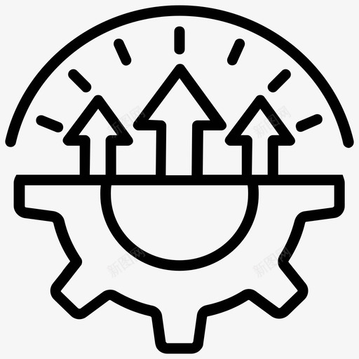 系统集成齿轮工程图标svg_新图网 https://ixintu.com 工程 机构 系统集成 项目管理线图标 齿轮