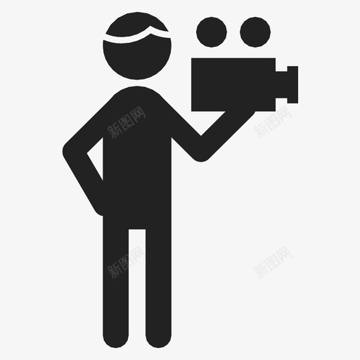 电影制作人摄影机人物图标svg_新图网 https://ixintu.com 人物 摄影机 电影制作人