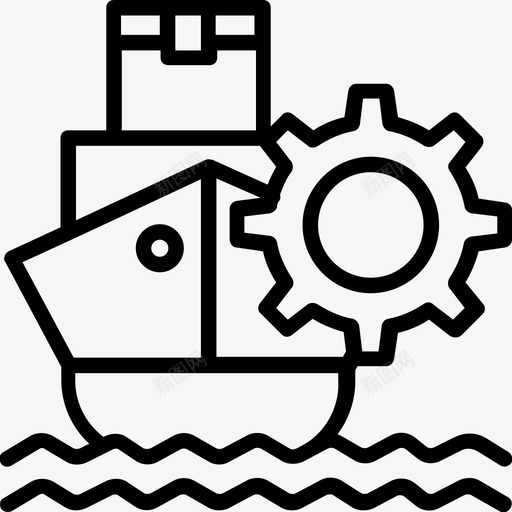 港口管理码头工人港务局图标svg_新图网 https://ixintu.com 港务局 港口管理 物流配送线图标 码头工人