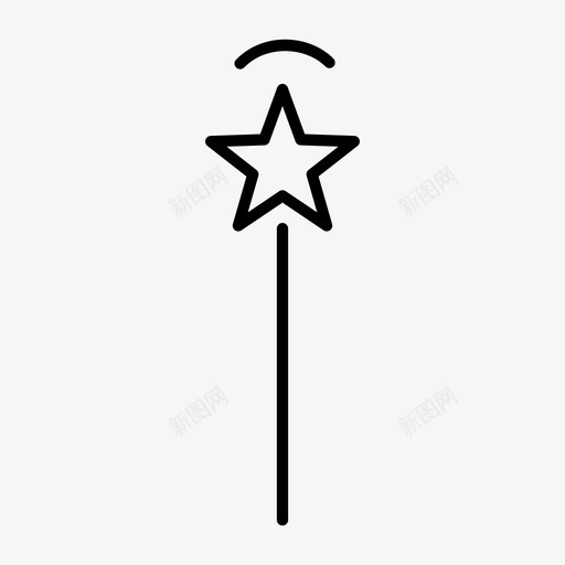魔杖仙女魔术师图标svg_新图网 https://ixintu.com 仙女 咒语 女巫 巫师 魔术师 魔杖