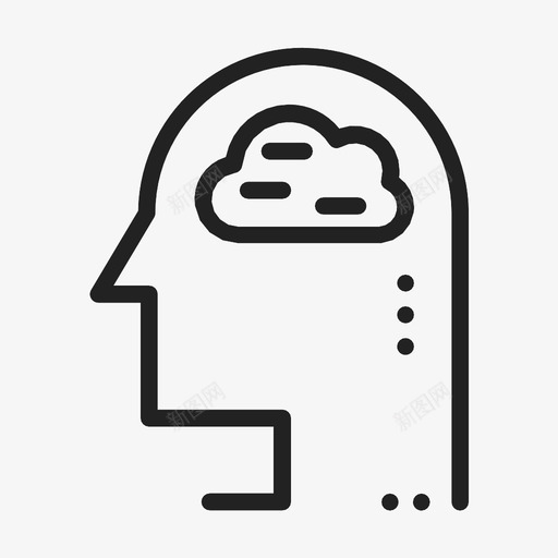 思考消极的云业务负责人图标svg_新图网 https://ixintu.com 业务 思考消极的云 负责人