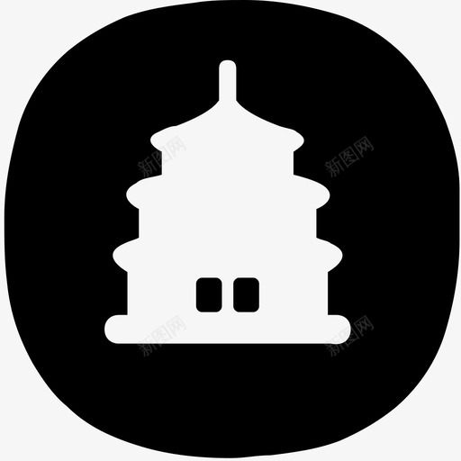 ancient buildingsvg_新图网 https://ixintu.com ancient building uddicon