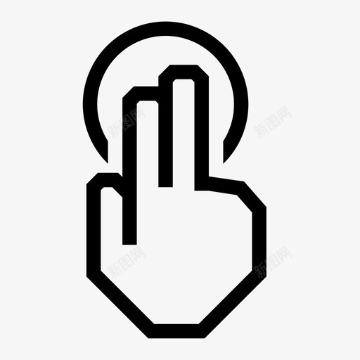 双击手移动图标svg_新图网 https://ixintu.com 双击 手 敲击 移动