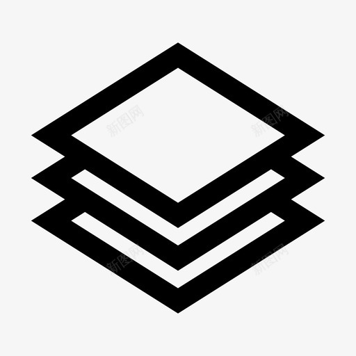 层涂层分层图标svg_新图网 https://ixintu.com 保护 六直线 分层 层 平台 涂层