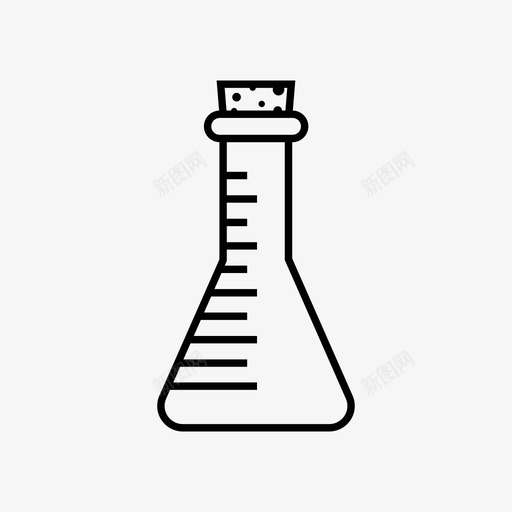 锥形烧瓶烧杯化学品图标svg_新图网 https://ixintu.com 化学品 医学 实验 烧杯 科学 软木塞 锥形烧瓶