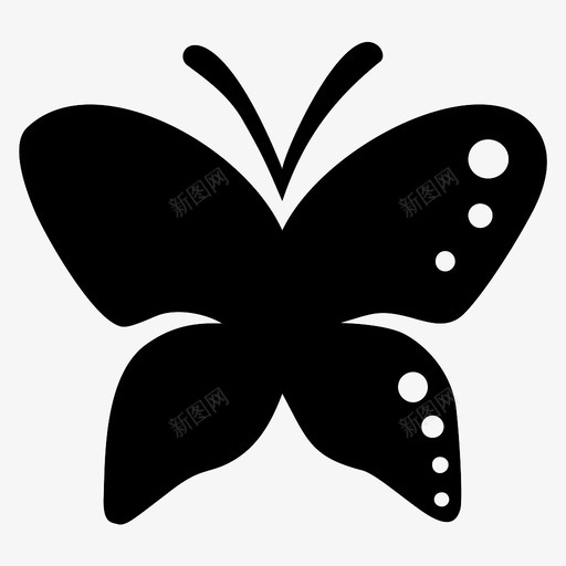 蝴蝶飞翔昆虫图标svg_新图网 https://ixintu.com 昆虫 翅膀 蝴蝶 飞翔