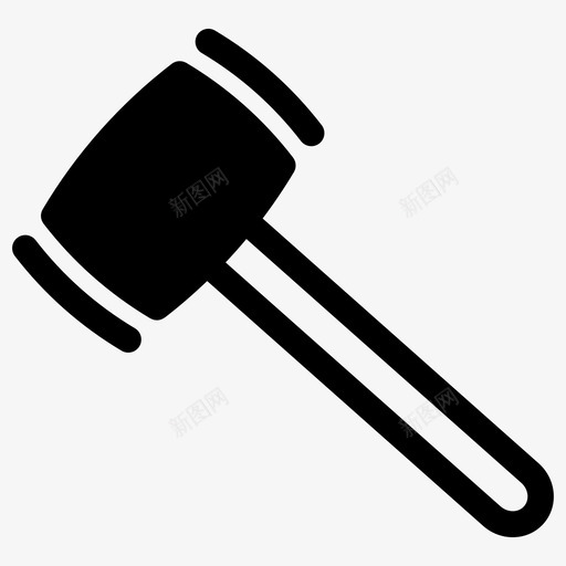 锤子拍卖法庭图标svg_新图网 https://ixintu.com 拍卖 法庭 砖石和建筑填充图标 维修 锤子