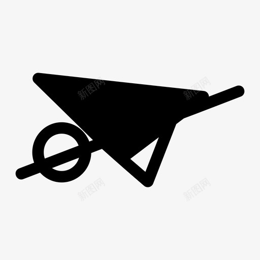 手推车建筑农民图标svg_新图网 https://ixintu.com 农民 建筑 手推车