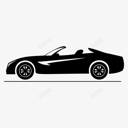 轿车敞篷车豪华轿车图标svg_新图网 https://ixintu.com 交通工具 敞篷车 豪华轿车 轿车